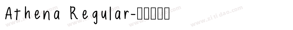 Athena Regular字体转换